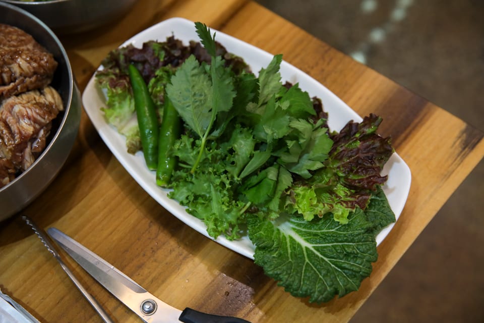 진주 얼치기 신선한 쌈야채 바구니, 진주 삼겹살 맛집 안내