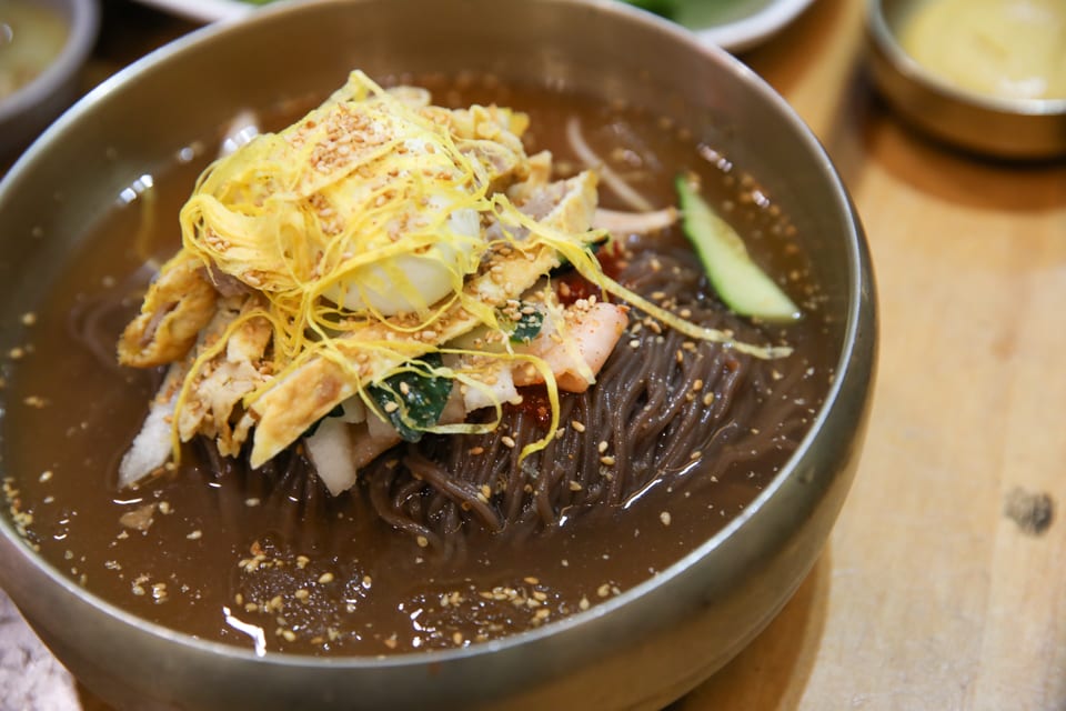 진주 얼치기 살얼음 동치미 육수의 원조 진주 물냉면, 진주냉면 평양냉면 차이 안내 3번째 컷
